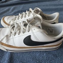Nike Court Legacy Low White Desert Ochre Size 4 Youth Skater Streetwear School