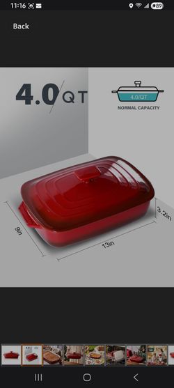 4qt Covered Casserole Dish