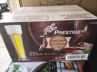 18oz Abc prestige craft beer glasses