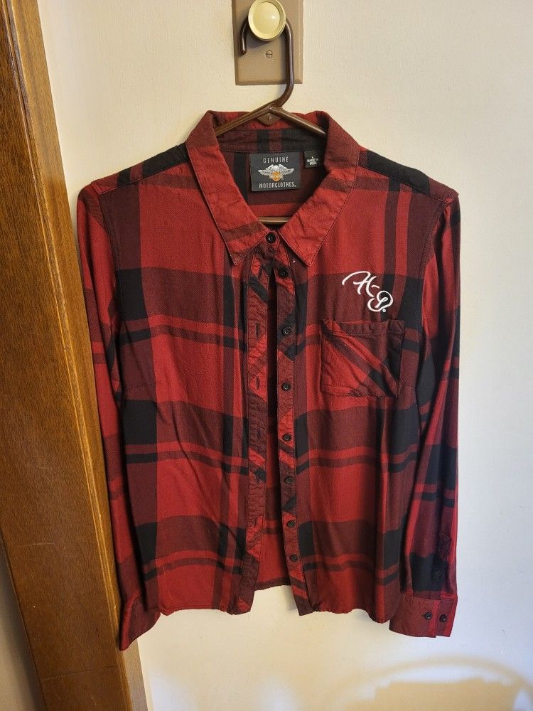 WOMEN'S MEDIUM HARLEY SHIRT & MOTORCYCLE TOP