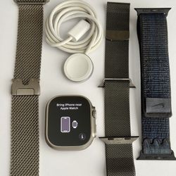 Apple Watch Ultra 2 GPS + Cellular l Titanium Milanese Loop l Slate Milanese Loop l Nike Sport Loop