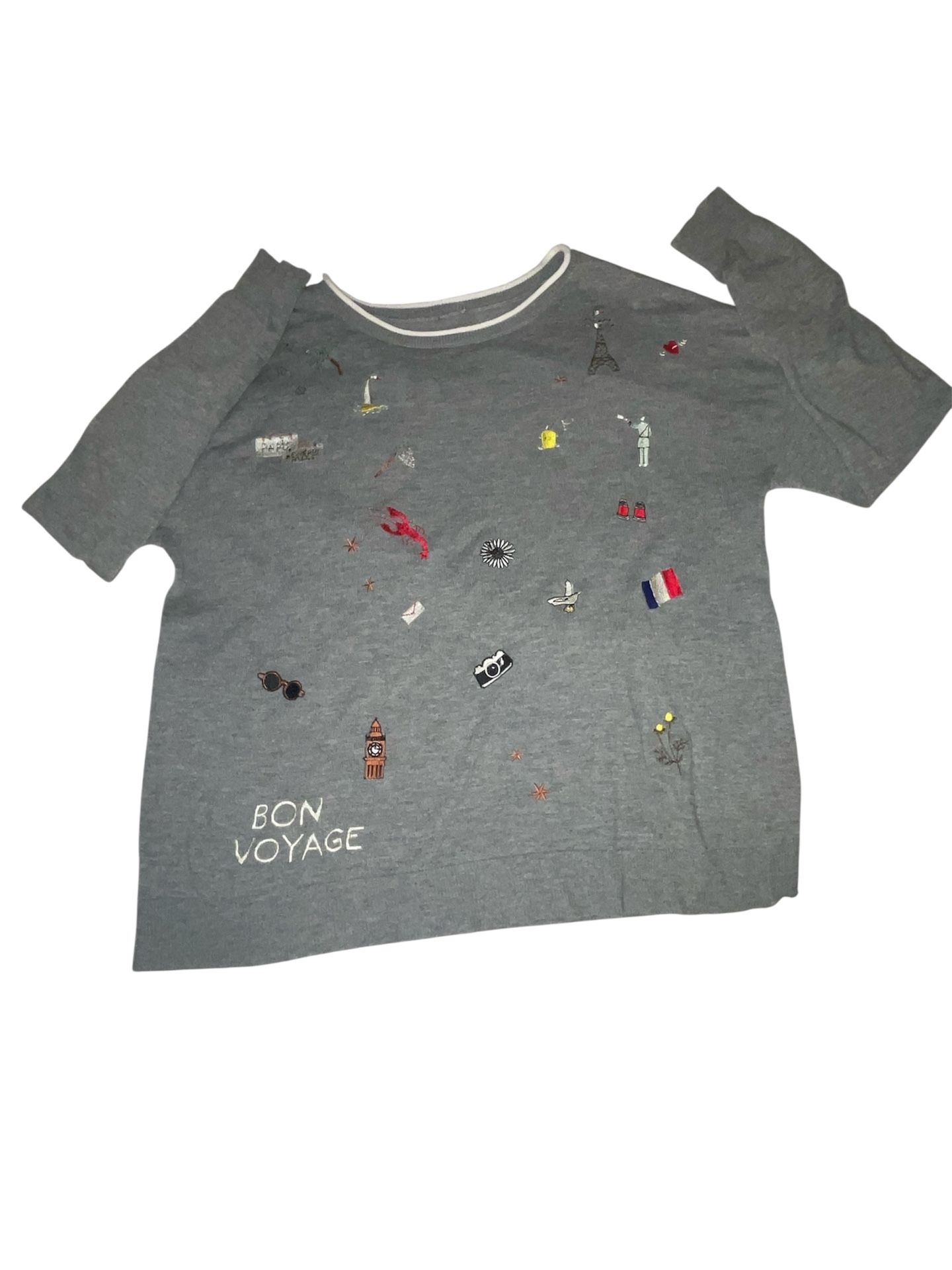 Joie Eloisa Women’s B Bon Voyage Sweater embroidered Size Medium