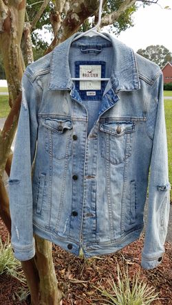 Mens denim hollister jacket