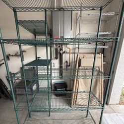Heavy Duty 5 Tier Green Storage Rack Shelf 