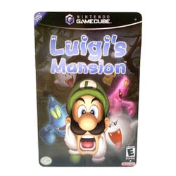 Luigi's Mansion Gamecube Video Game Cover Metal Tin Sign 8"x12"
