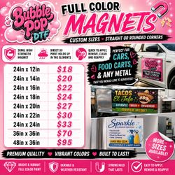 custom full color magnets