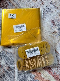 Gold Number 60 Party Decoration Set