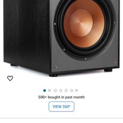 Klipsch R-120SW Subwoofer, Black