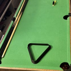 2x4ft  Pool Table, Fooseball, And Air Hockey Combo Table
