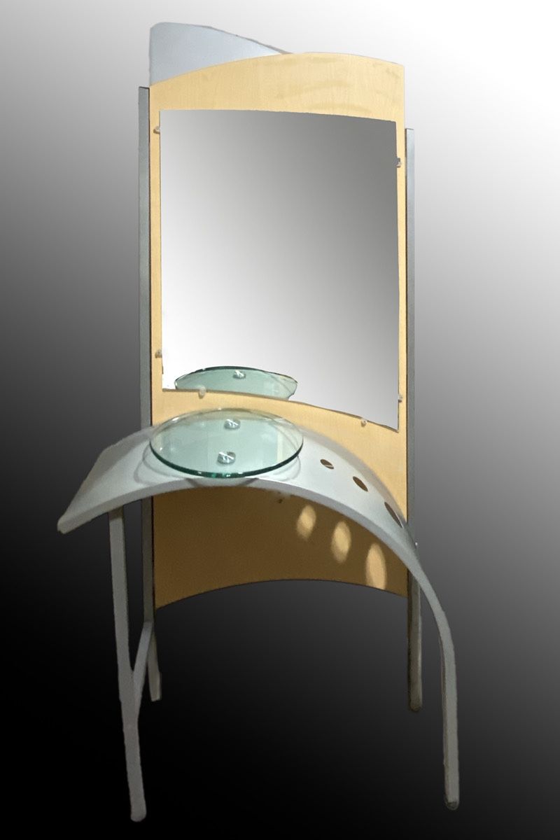 Modern Art Deco Salon Mirror (Work Station)