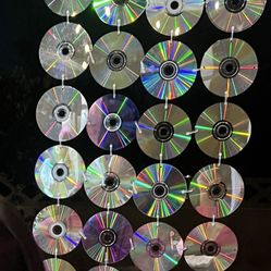 90s party decorations - CD Curtain 