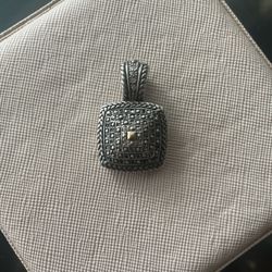 sterling silver and 14k gold diamond pendant