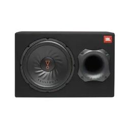 JBL - BASSPRO12AM 12" amplified Ported Subwoofer enclosure with Sub Level Control - Black