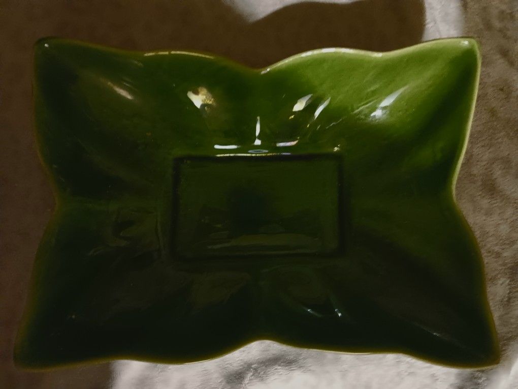 1960s Perfect Condition Large Green 10×7 Ashtray