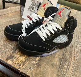 New Air Jordan 5 retro black metallic