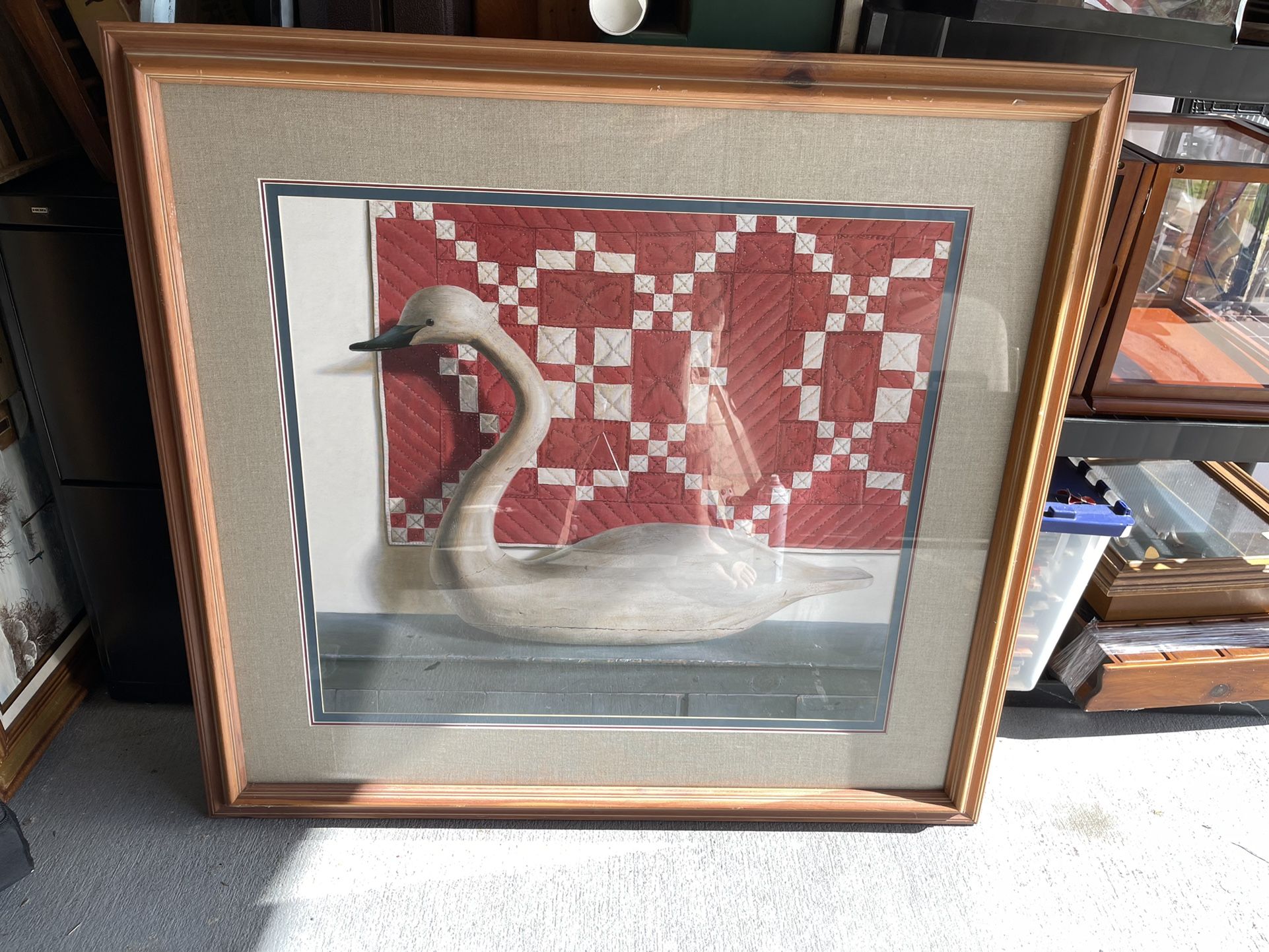 Ethan Allen Print Pauline Campanelli 4x4” Beautiful Vintage Art Artwork Framed