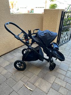 City Select Black Double Stroller