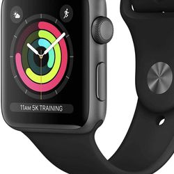 Apple Watch Series 3 (GPS) 42mm Space Gray Aluminum Case with Black Sport Band - Space Gray Aluminum