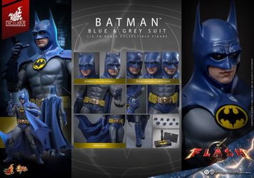 Hot Toys The Flash Batman Blue And Grey Suit Exclusive Brand New