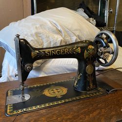 Antique Singer Sewing Table - Machine Included!
