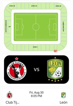 2 ) XOLOS VS LEON TICKETS
