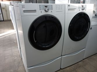 Kenmore front load washer and dryer set on pedestals - Free delivery