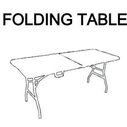 NEW 8 ft TABLES Fold in half FOLDING EIGHT FOOT