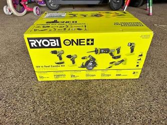NEW RYOBI 6 piece w/2 BATTERIES & CHARGER