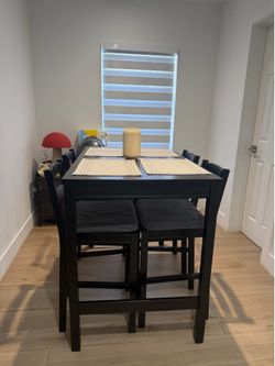 Dinning table from ikea with chairs