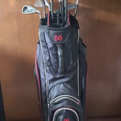 Warrior Graphite Golf Club Set With Maxfli Cart Bag