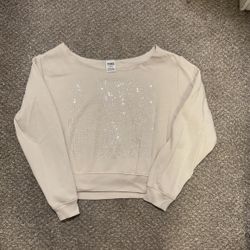 Pink Victoria Secret Beige Size Medium Sweatshirt 