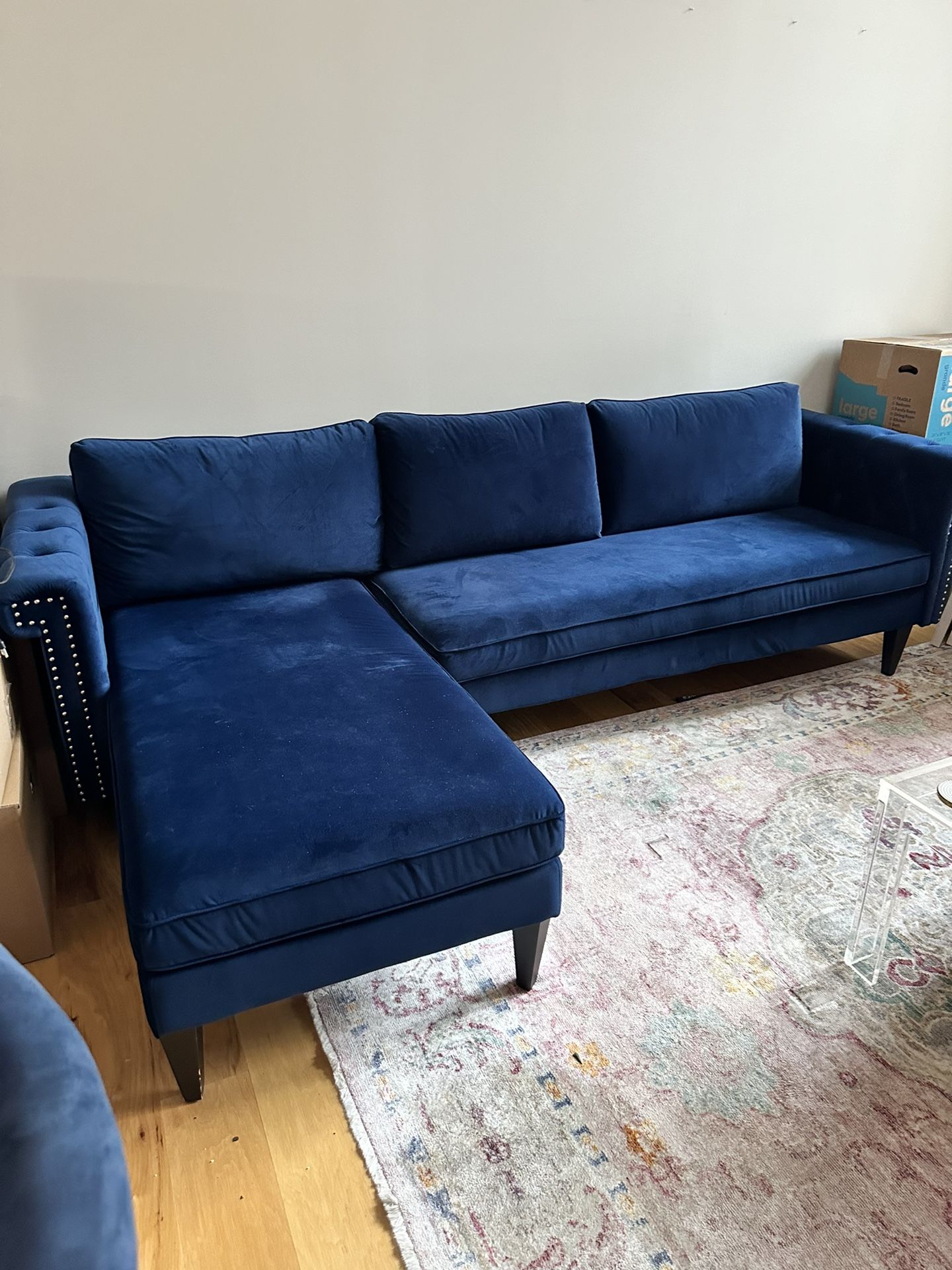 EUC Wayfair Navy Sectional