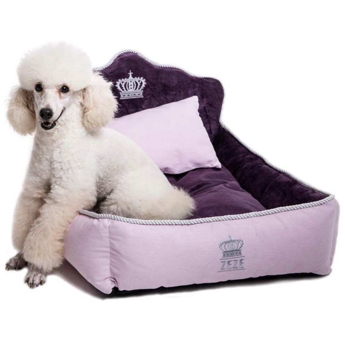 Princess Purple Pet Bed With Quilt And Pillow