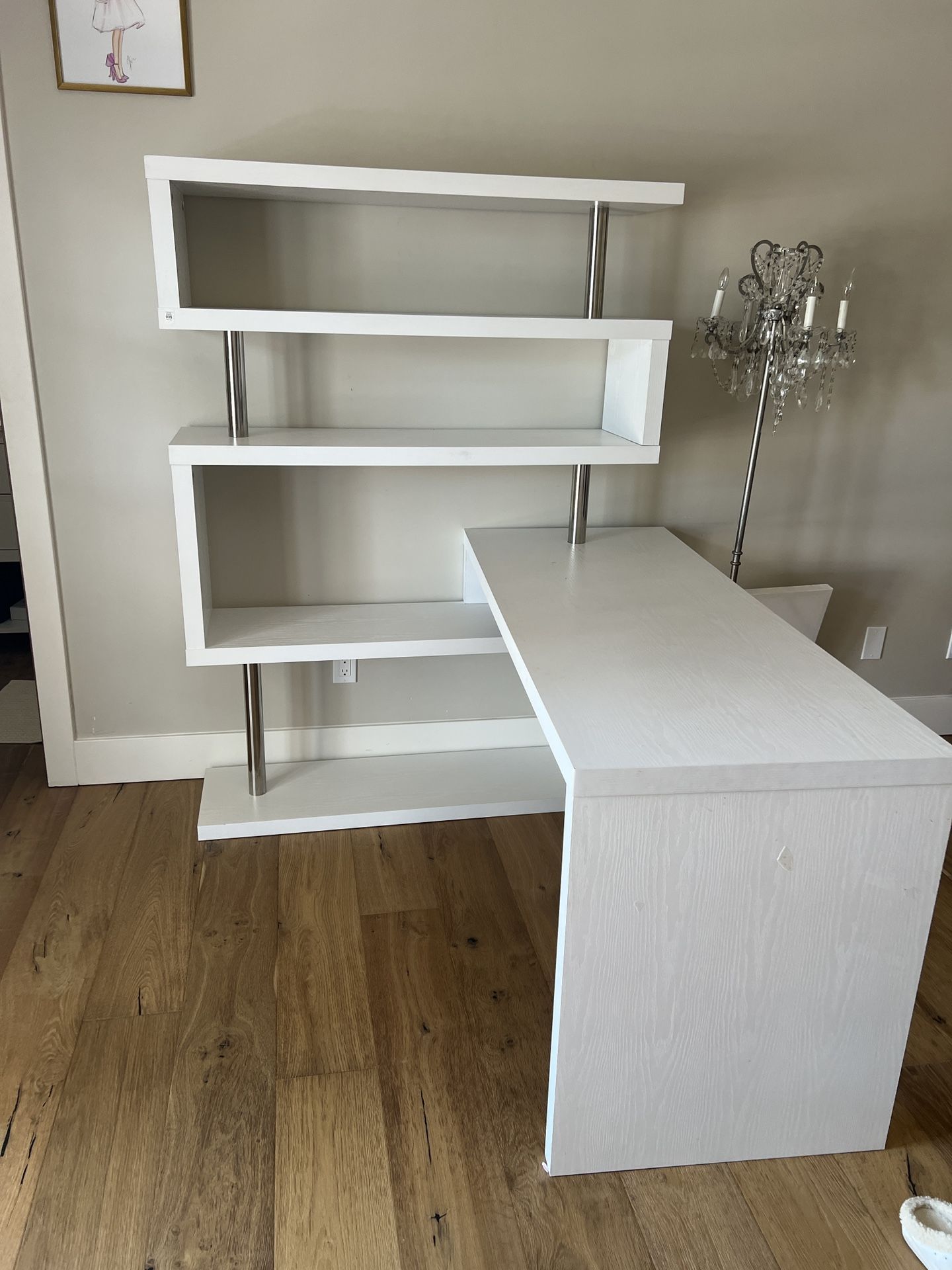 Desk and Bookshelf Together
