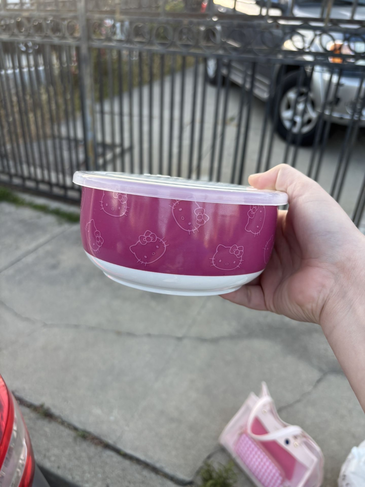 hello kitty food storage bowl