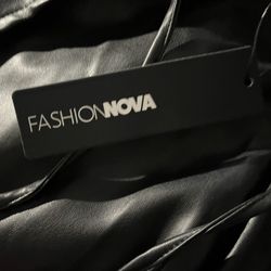 Fashion Nova Autumn Vibes Faux Leather Wrap Skort Black Size 2XL