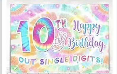 10th Birthday Backdrop And T-shirt