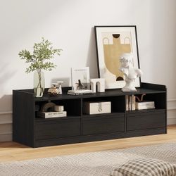 TV Stand for TVs Up to 55/60/65 inch, Modern Entertainment Center with Storage, Wood Media Console with Drawers for Living Room, Bedroom (55.12 inch W