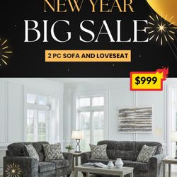 2 PC SOFA AND LOVESEAT 