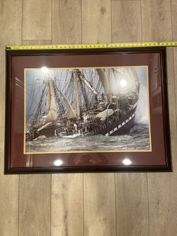 Ship Picture With Beautiful Frame    $45 