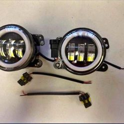 05-18 Jeep Wrangler / Jeep Grand Cherokee / Dodge Charger / Magnum / Journey / Chrysler 300 LED Fog Lamps Luces Lights Faros Antiniebla Calaveras