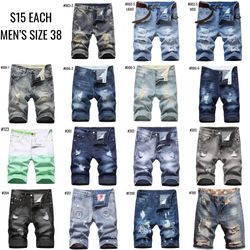 $15 EACH: MEN’S SIZE 38 DENIM JEAN SHORTS
