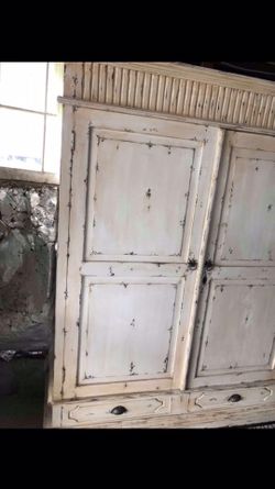 Beautiful distress armoire 300 firm