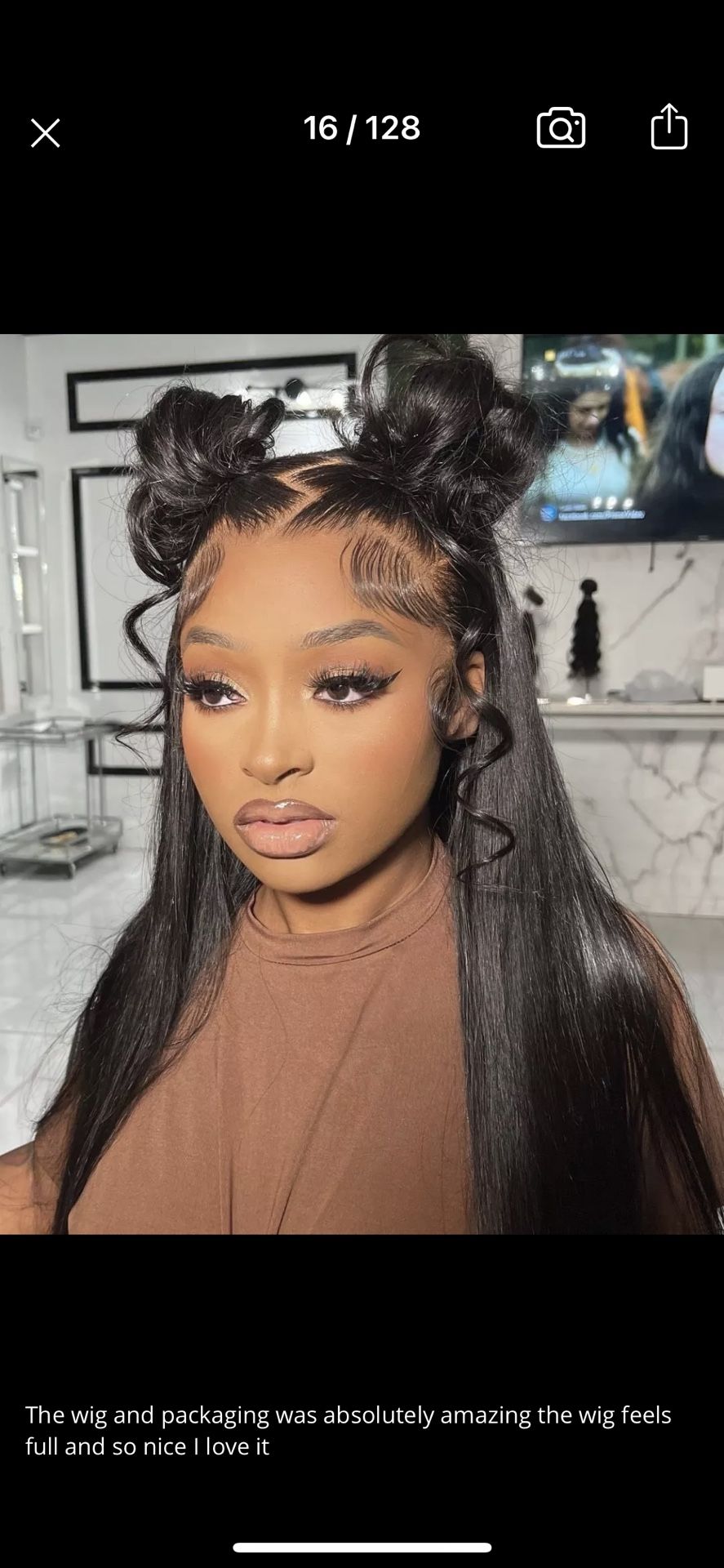 Glueless Brazilian Straight  13x6 Wig 28”