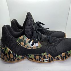adidas Harden Vol. 4 Basketball Shoes Mens 16 Black Camo Court Athletic Sneakers