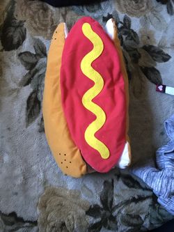 Small dog hotdog costume