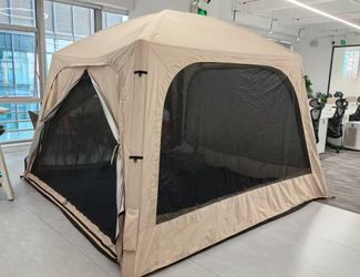 Large Beige Camping Tent with Mesh Panels new in the box