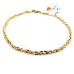 10k Go ld Bracelet 7” Hollow Rope 2.3mm 1gram 140560 25