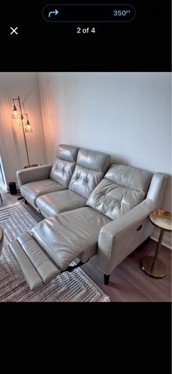 Genuine leather motorized recliner USB PORTS