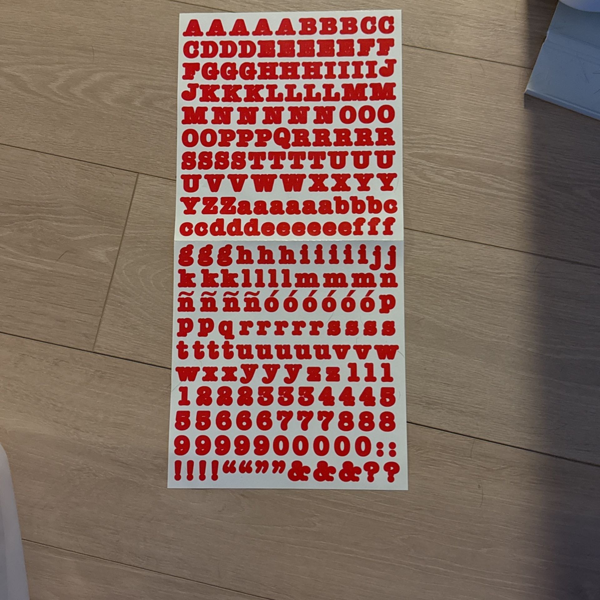 New Creative Memories Red Letter Number Scrapbook Stickers Picture Photo  